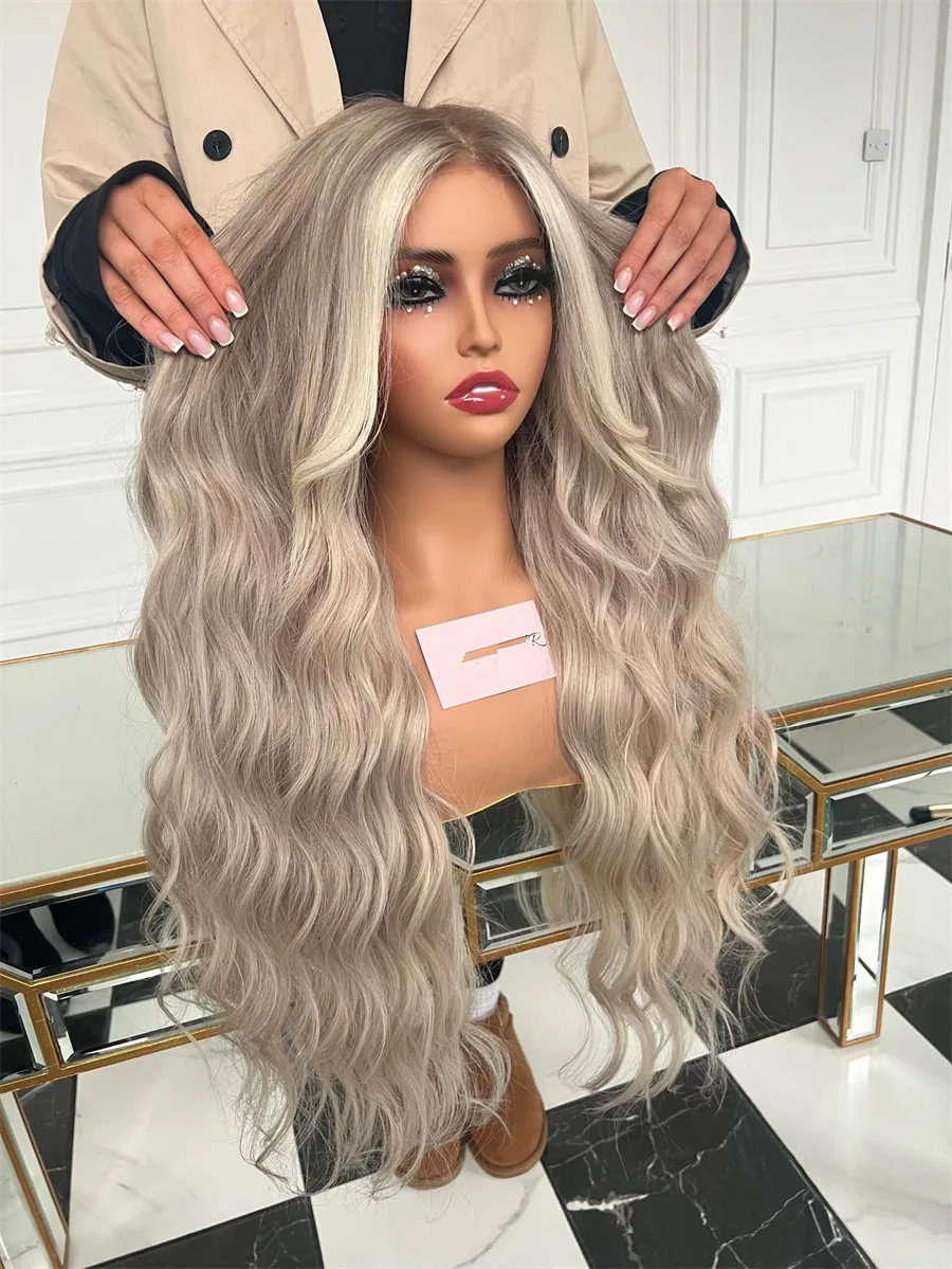 High Quality wigs on clearance sale HD Synthetic Cosplay Long Lace Front Wig for Women Ash Blonde Highlights Brown Golden Wigs
High Quality wigs on clearance sale HD Synthetic Cosplay Long Lace Front Wig for Women Ash Blonde Highlights Brown Golden Wigs