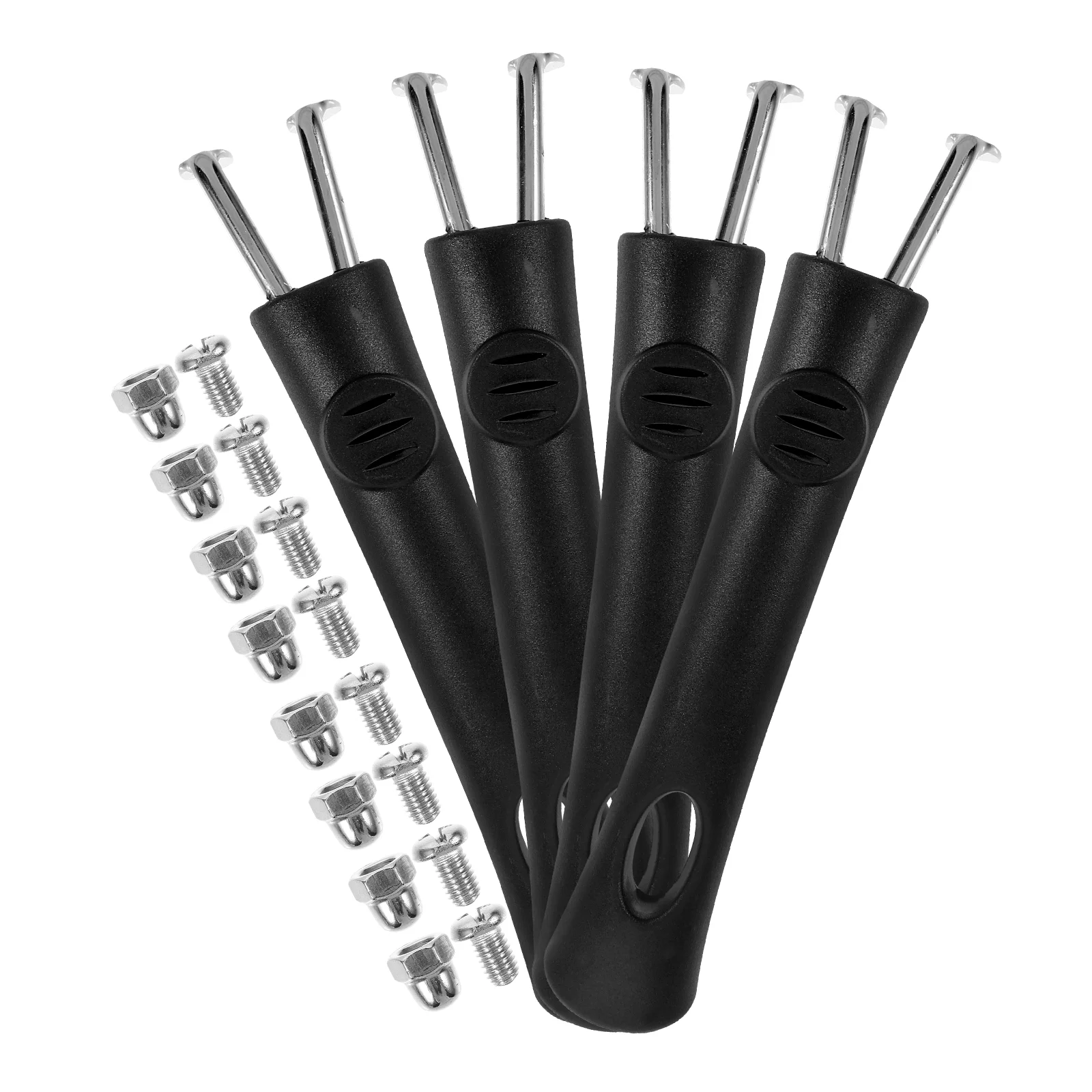 4pcs Replaceable Pot Handles for Cookware Black 24x16x27cm Ergonomic Scald Proof Removable Kitchen Supplies
4pcs Replaceable Pot Handles for Cookware Black 24x16x27cm Ergonomic Scald Proof Removable Kitchen Supplies