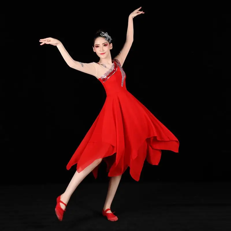 New Style Women Modern Dance Costume Flowy Square Dance Outfit Classical Opening Performance Elegant Dress Set
New Style Women Modern Dance Costume Flowy Square Dance Outfit Classical Opening Performance Elegant Dress Set