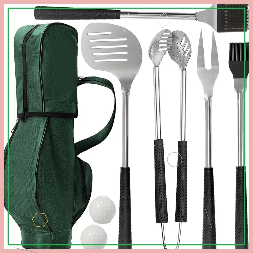 8-Piece Golf-Themed BBQ Grill Accessories Set for Outdoor Camping, Perfect Gift for Men and Women Golfers
8-Piece Golf-Themed BBQ Grill Accessories Set for Outdoor Camping, Perfect Gift for Men and Women Golfers