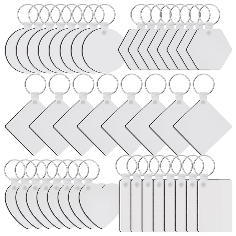 PWS Key Ring Sublimation Blanks Set For Keychain Heat Transfer Keychain MDF Blanks With Key Rings, Double-Side Printed
PWS Key Ring Sublimation Blanks Set For Keychain Heat Transfer Keychain MDF Blanks With Key Rings, Double-Side Printed