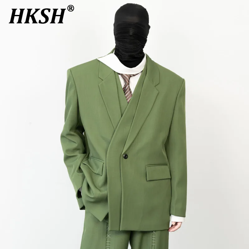 HKSH 2025 Spring New Man Tide Punk Dopamine Green Fake Two Pieces Suit Jacket Trendy Elegant Luxury Blazer Chic Pants Set HK4839
HKSH 2025 Spring New Man Tide Punk Dopamine Green Fake Two Pieces Suit Jacket Trendy Elegant Luxury Blazer Chic Pants Set HK4839