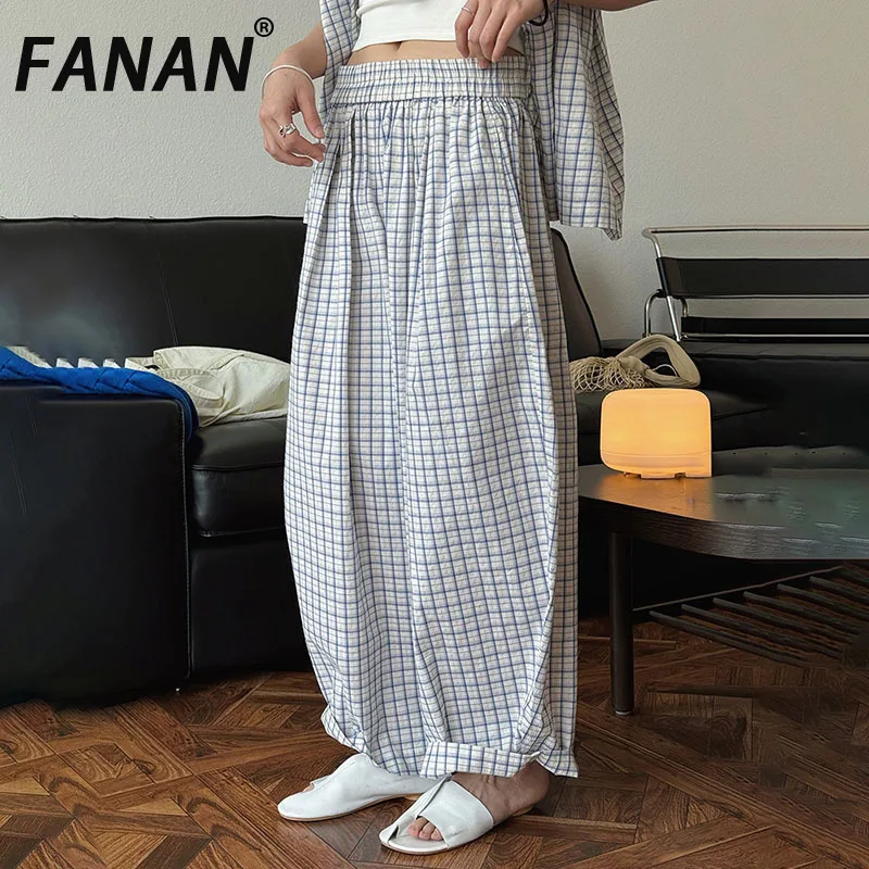 FANAN модные клетчатые брюки контрастного цвета для женщин, эластичные широкие брюки с высокой талией, повседневная свободная одежда, новинка лета 2023 г.
FANAN модные клетчатые брюки контрастного цвета для женщин, эластичные широкие брюки с высокой талией, повседневная свободная одежда, новинка лета 2023 г.
