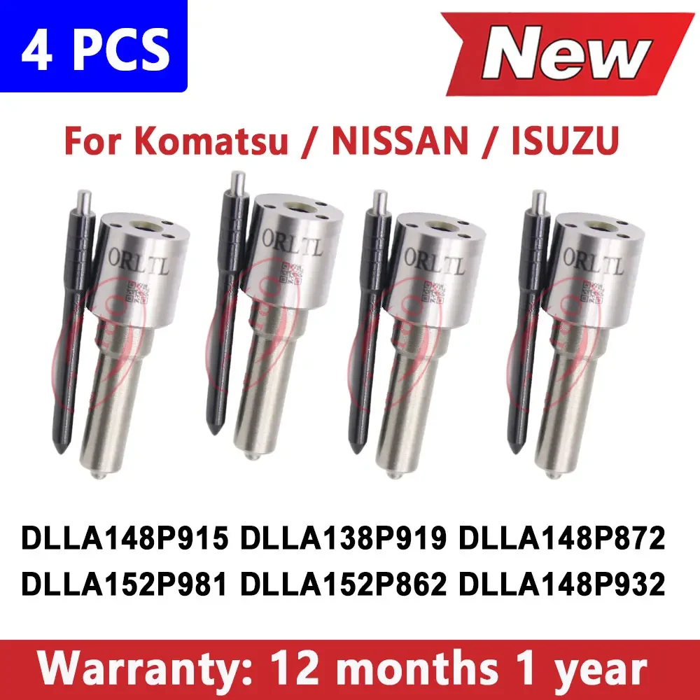 4 PCS New Injector Nozzle DLLA152P862 DLLA148P915 DLLA138P919 DLLA148P872 DLLA152P981 DLLA148P932 for Komatsu NISSAN ISUZU
4 PCS New Injector Nozzle DLLA152P862 DLLA148P915 DLLA138P919 DLLA148P872 DLLA152P981 DLLA148P932 for Komatsu NISSAN ISUZU