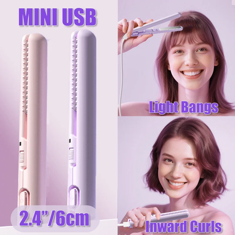 Mini Hair Straightener USB Power Supply 5V/2A Flat Iron for Straightening Bang, 16W Portable Hair Iron for Home and Travel Use
Mini Hair Straightener USB Power Supply 5V/2A Flat Iron for Straightening Bang, 16W Portable Hair Iron for Home and Travel Use