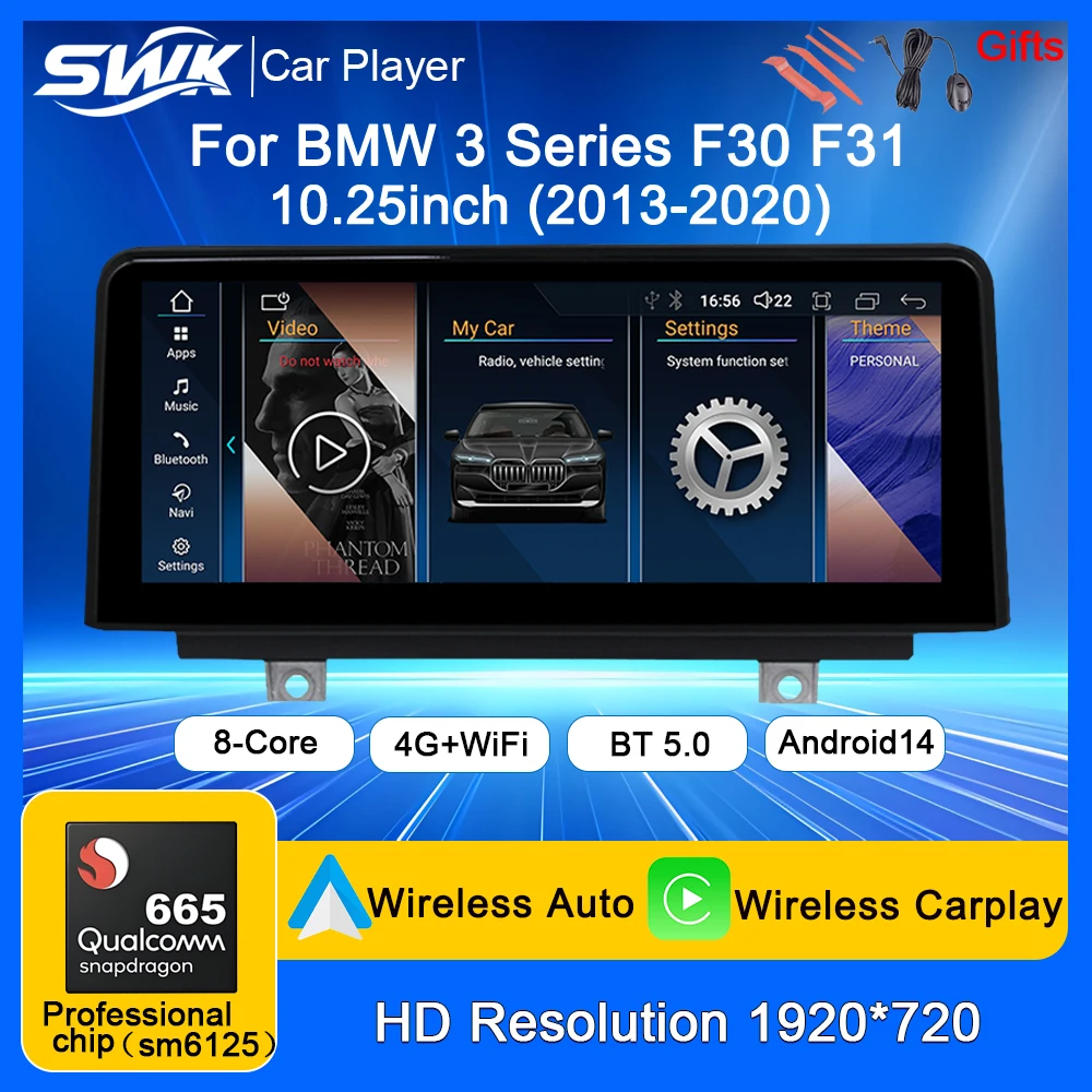 Чип Qualcomm Snapdragon 6665 для BMW 3 серии F30 F31 2013-2020, автомобильный мультимедийный плеер, 10,25 дюйма, Android14, Wi-Fi, GPS, беспроводной Carplay
Чип Qualcomm Snapdragon 6665 для BMW 3 серии F30 F31 2013-2020, автомобильный мультимедийный плеер, 10,25 дюйма, Android14, Wi-Fi, GPS, беспроводной Carplay