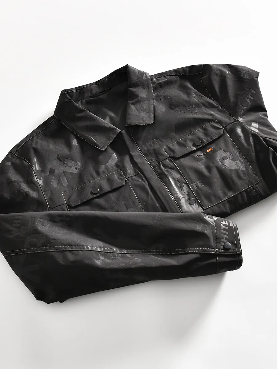 Matte Black Floral Embroidery Men's Casual Jacket Spring Fashion Standard Fit Windproof Outerwear Polyester Fiber Long Sleeve
Matte Black Floral Embroidery Men's Casual Jacket Spring Fashion Standard Fit Windproof Outerwear Polyester Fiber Long Sleeve