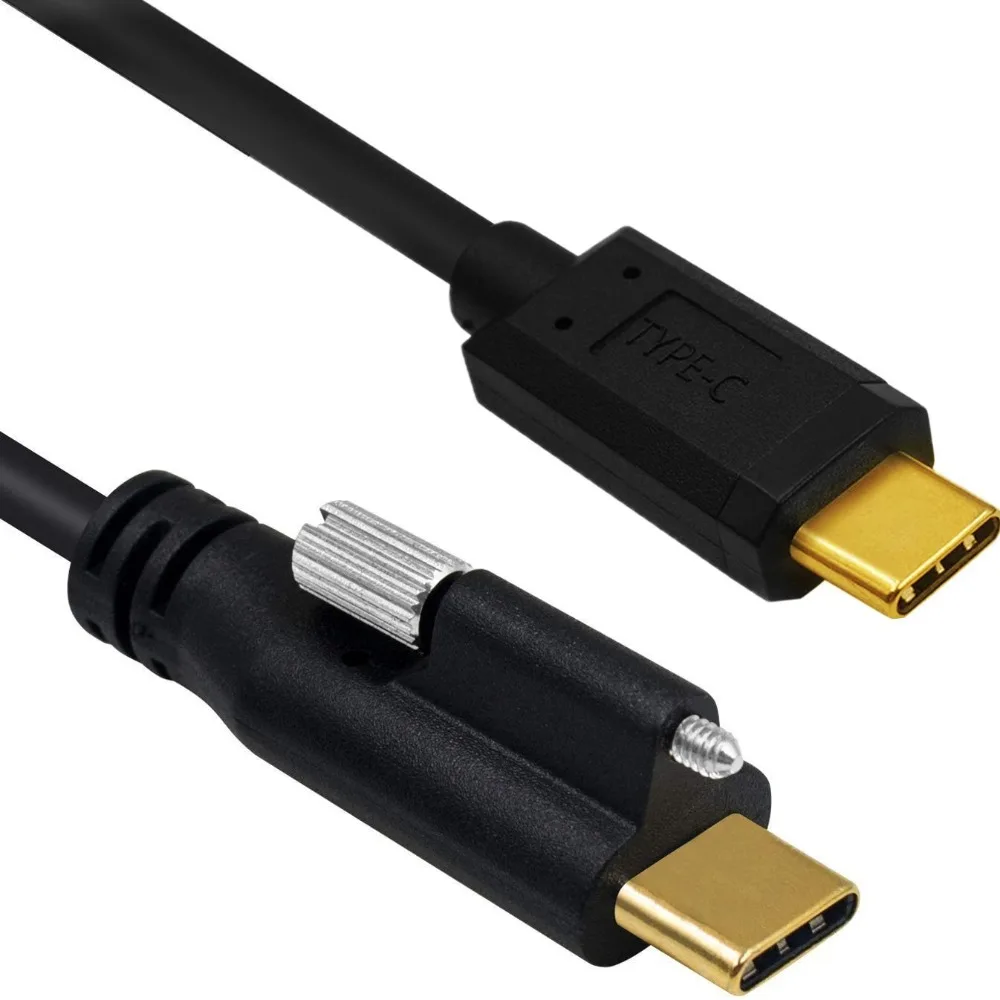 USB3.1 Type-C Cable 4k60Hz 10Gpbs Data Cable with Screws Gold-Plated Type-C Male to Male Computer Peripheral Connection
USB3.1 Type-C Cable 4k60Hz 10Gpbs Data Cable with Screws Gold-Plated Type-C Male to Male Computer Peripheral Connection