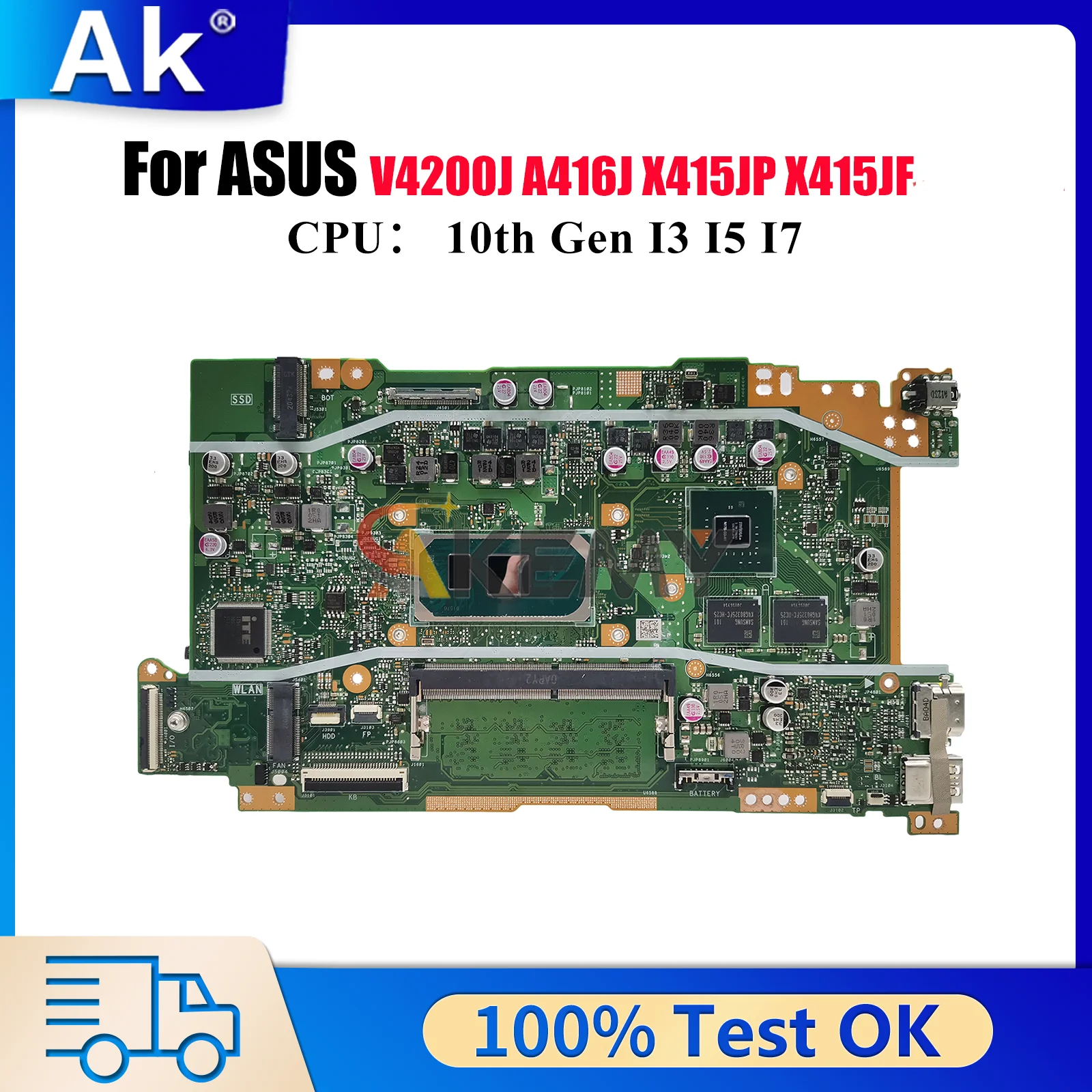 X415JP Laptop Motherboard For ASUS VivoBook X415JF V4200J A416J X415J X415JP V5200J X415JAB Mainboard With I3 I5 I7 CPU tests OK
X415JP Laptop Motherboard For ASUS VivoBook X415JF V4200J A416J X415J X415JP V5200J X415JAB Mainboard With I3 I5 I7 CPU tests OK