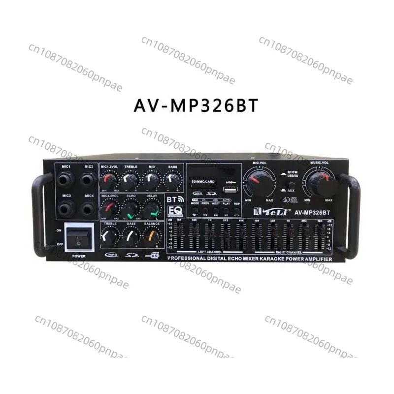 Dedicated AV-MP326BT Bluetooth disk playback with display screen remote control equalization professional power amplifier
Dedicated AV-MP326BT Bluetooth disk playback with display screen remote control equalization professional power amplifier