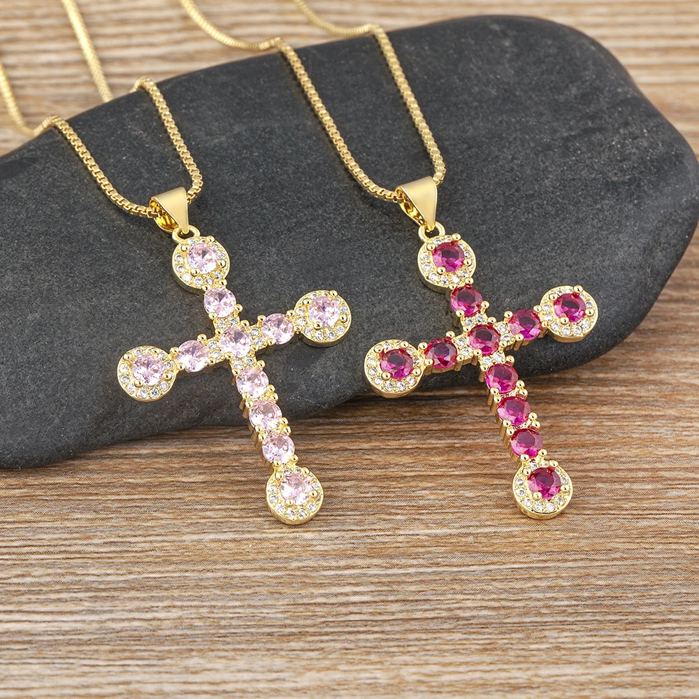 Nidin New Creativity Light Luxury Zircon Cross Pendant Necklace for Women Men Gold Plated 6 Colors Trend Aesthetic Jewelry Gifts
Nidin New Creativity Light Luxury Zircon Cross Pendant Necklace for Women Men Gold Plated 6 Colors Trend Aesthetic Jewelry Gifts