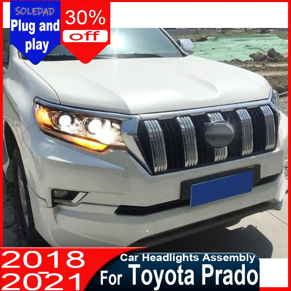 Фара для Toyota Prado 2018-2021 LC150: Обновленная передняя светодиодная фара с динамическим поворотником и линзой-проектором, аксессуары
Фара для Toyota Prado 2018-2021 LC150: Обновленная передняя светодиодная фара с динамическим поворотником и линзой-проектором, аксессуары