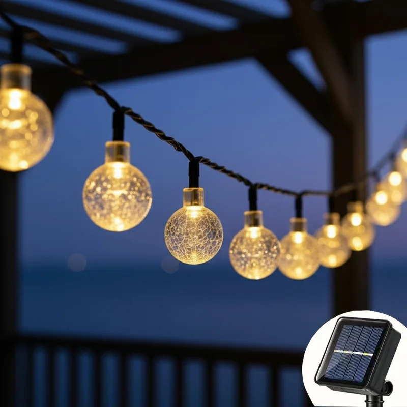 Solar Powered Crystal Globe Ball Fairy Lights 8 Modes Waterproof Outdoor Garden Decor
Solar Powered Crystal Globe Ball Fairy Lights 8 Modes Waterproof Outdoor Garden Decor