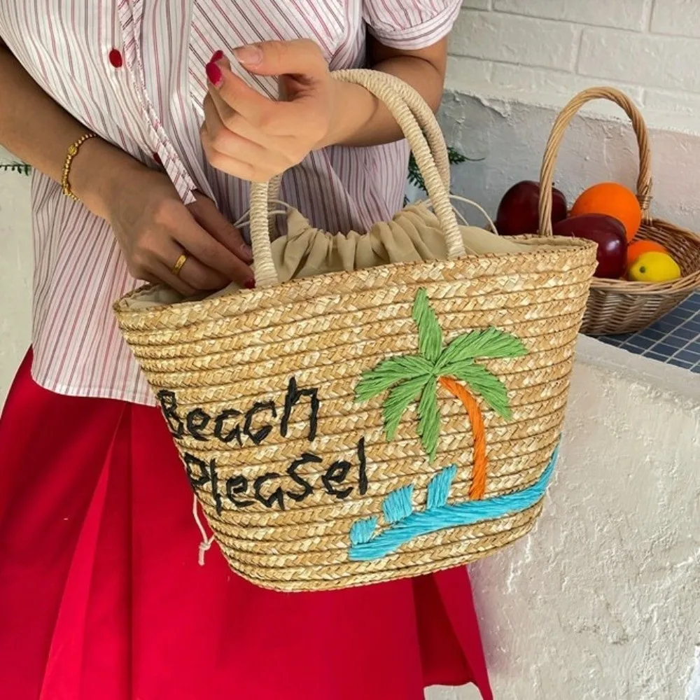 Embroidery String Straw Tote Bags Coconut Tree Design Sweet Casual Fruit Embroidery Bags New Design Bohemian Style Bucket Bag
Embroidery String Straw Tote Bags Coconut Tree Design Sweet Casual Fruit Embroidery Bags New Design Bohemian Style Bucket Bag