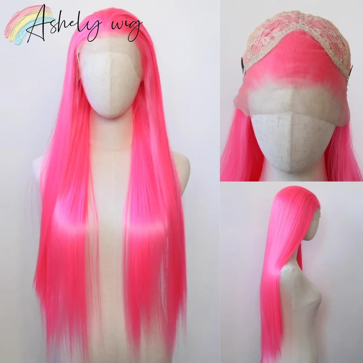 Ashely Pink Lace Front Wig for Women 26inch 13*4 Synthetic Lace Wigs High Temperature Fibers Straight Lace Front Wig for cosplay
Ashely Pink Lace Front Wig for Women 26inch 13*4 Synthetic Lace Wigs High Temperature Fibers Straight Lace Front Wig for cosplay