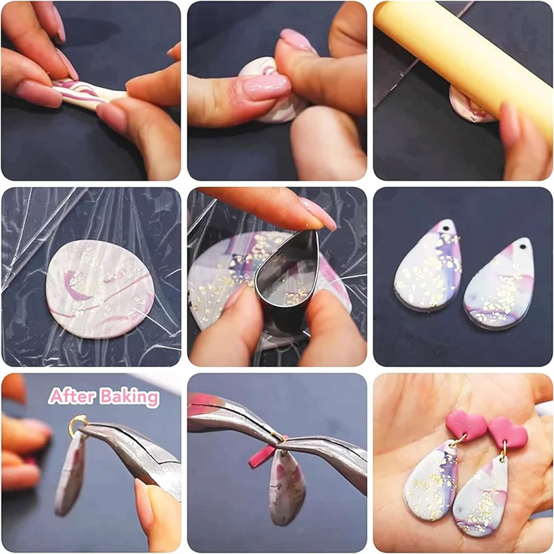 Best-61Pc Clay Tools Set,51 Shapes Stainless Steel Clay Cutters With 8 Circle Shape Cutters 2Clay Letter Stamp Jewelry Making
Best-61Pc Clay Tools Set,51 Shapes Stainless Steel Clay Cutters With 8 Circle Shape Cutters 2Clay Letter Stamp Jewelry Making