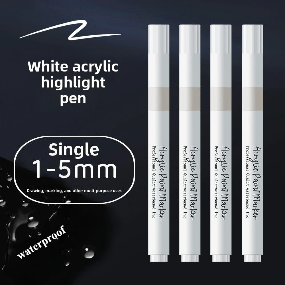 White Acrylic Marker Pen for Art Painting, Stackable Color, Impermeable Color, Waterproof and Quick-drying Hook Line Pen
White Acrylic Marker Pen for Art Painting, Stackable Color, Impermeable Color, Waterproof and Quick-drying Hook Line Pen