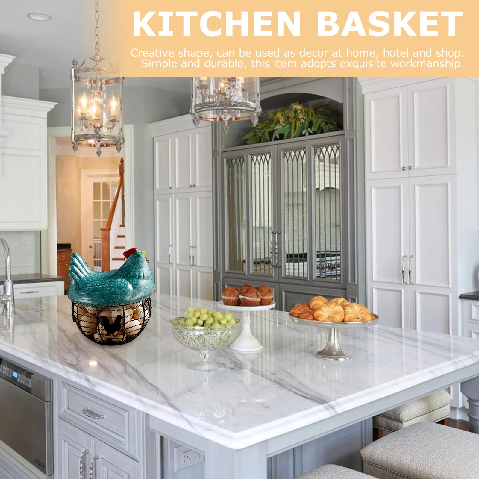 1 шт. Декоративная корзина для хранения из кованого железа в деревенском стиле, с крышкой, для фруктов, яиц, кухонных принадлежностей, сетчатая, в стиле кантри
1 шт. Декоративная корзина для хранения из кованого железа в деревенском стиле, с крышкой, для фруктов, яиц, кухонных принадлежностей, сетчатая, в стиле кантри