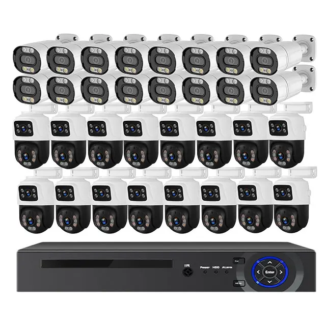 8MP 32ch Outdoor PTZ Network Camera Two Way Audio 16ch POE Cctv Camera Kit PTZ POE NVR 4K Dual Lens Security Camera System
8MP 32ch Outdoor PTZ Network Camera Two Way Audio 16ch POE Cctv Camera Kit PTZ POE NVR 4K Dual Lens Security Camera System