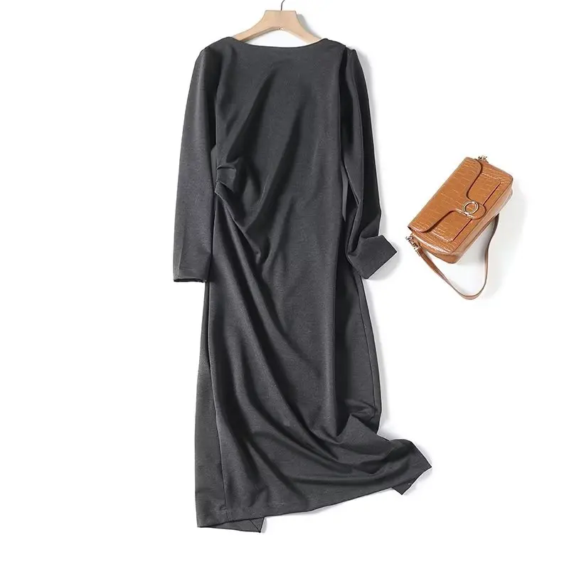 Dave&Di Pleated Waist Relaxed Commuter Long Dress Women Sleeve Fashion Midi Ladies French Elegant Grey Dress
Dave&Di Pleated Waist Relaxed Commuter Long Dress Women Sleeve Fashion Midi Ladies French Elegant Grey Dress