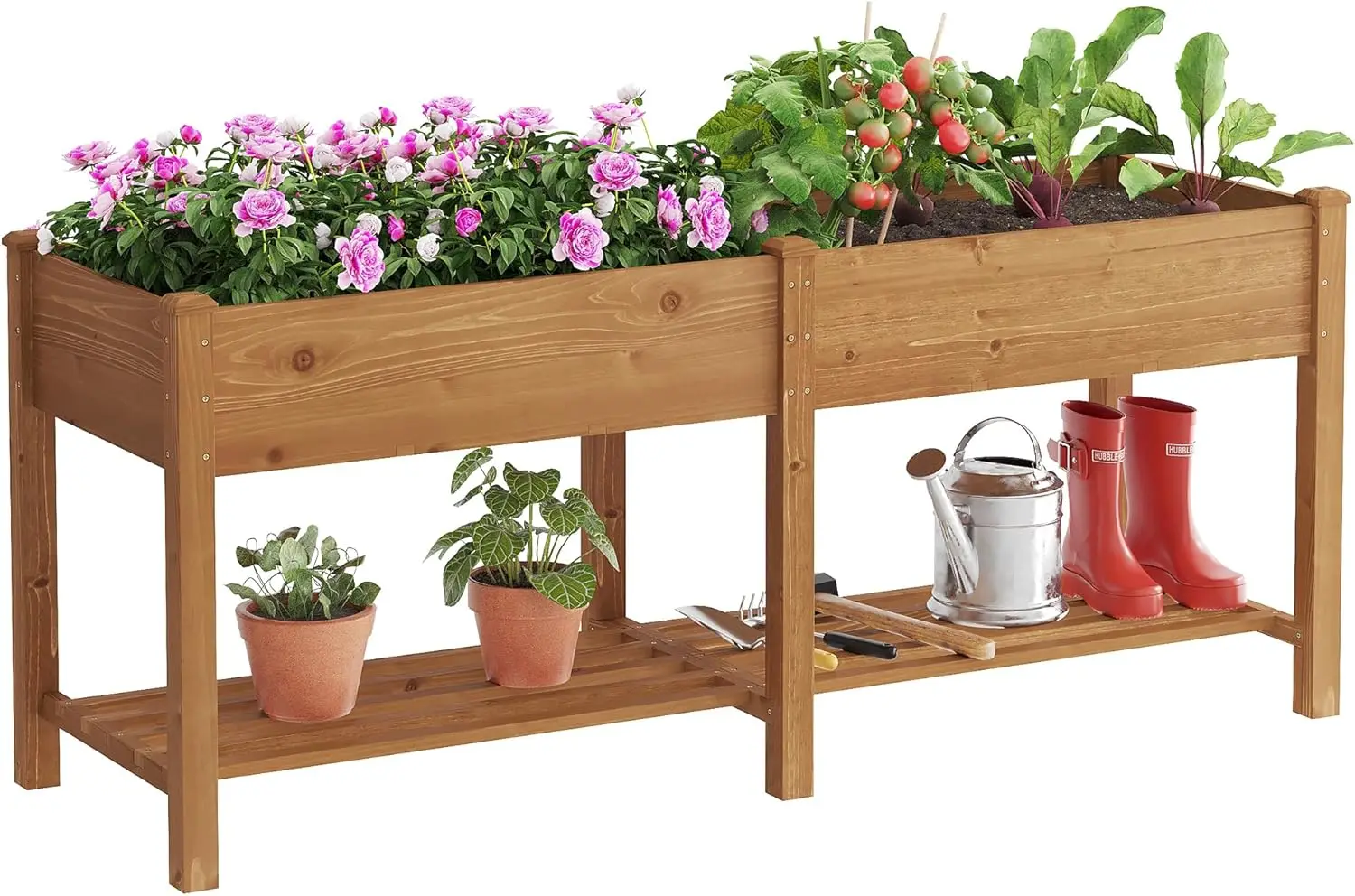 Raised Garden Bed with Legs Elevated Wooden Planter Box Stand Large Planter Stand Box for Fruits Vegetables Flowers with Divider
Raised Garden Bed with Legs Elevated Wooden Planter Box Stand Large Planter Stand Box for Fruits Vegetables Flowers with Divider