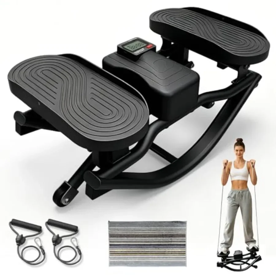 Rock Stepper exercise machine for home gym use, steel frame, black finish, low-impact full-body workout with digital counter an
Rock Stepper exercise machine for home gym use, steel frame, black finish, low-impact full-body workout with digital counter an