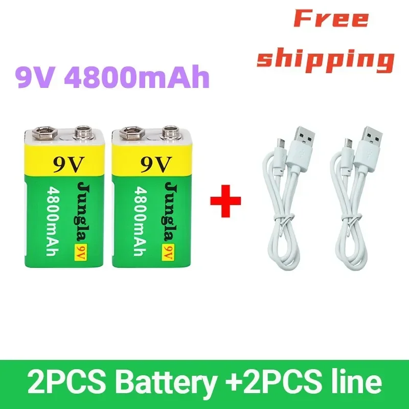 9V 4800mAh li-ion Rechargeable battery Micro USB Batteries 9 v lithium for Multimeter Microphone Toy Remote Control KTV use
9V 4800mAh li-ion Rechargeable battery Micro USB Batteries 9 v lithium for Multimeter Microphone Toy Remote Control KTV use