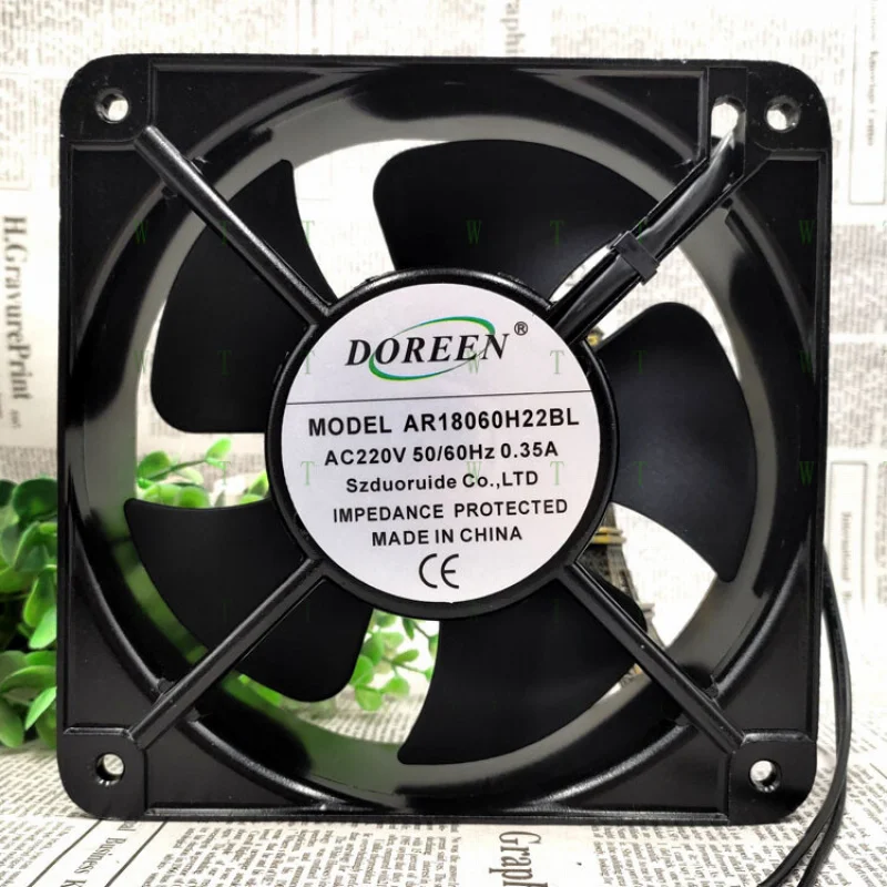 H 1 шт. DOREEN AR18060H22BL 18060 220 В 0,35 А металлический высокотемпературный охлаждающий вентилятор
H 1 шт. DOREEN AR18060H22BL 18060 220 В 0,35 А металлический высокотемпературный охлаждающий вентилятор