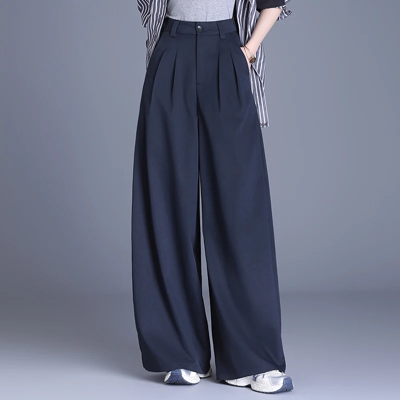 Модные широкие брюки-костюм для женщин, весенне-осенние, удлиненные, с высокой талией, свободного кроя, повседневные, визуально стройнящие
Модные широкие брюки-костюм для женщин, весенне-осенние, удлиненные, с высокой талией, свободного кроя, повседневные, визуально стройнящие