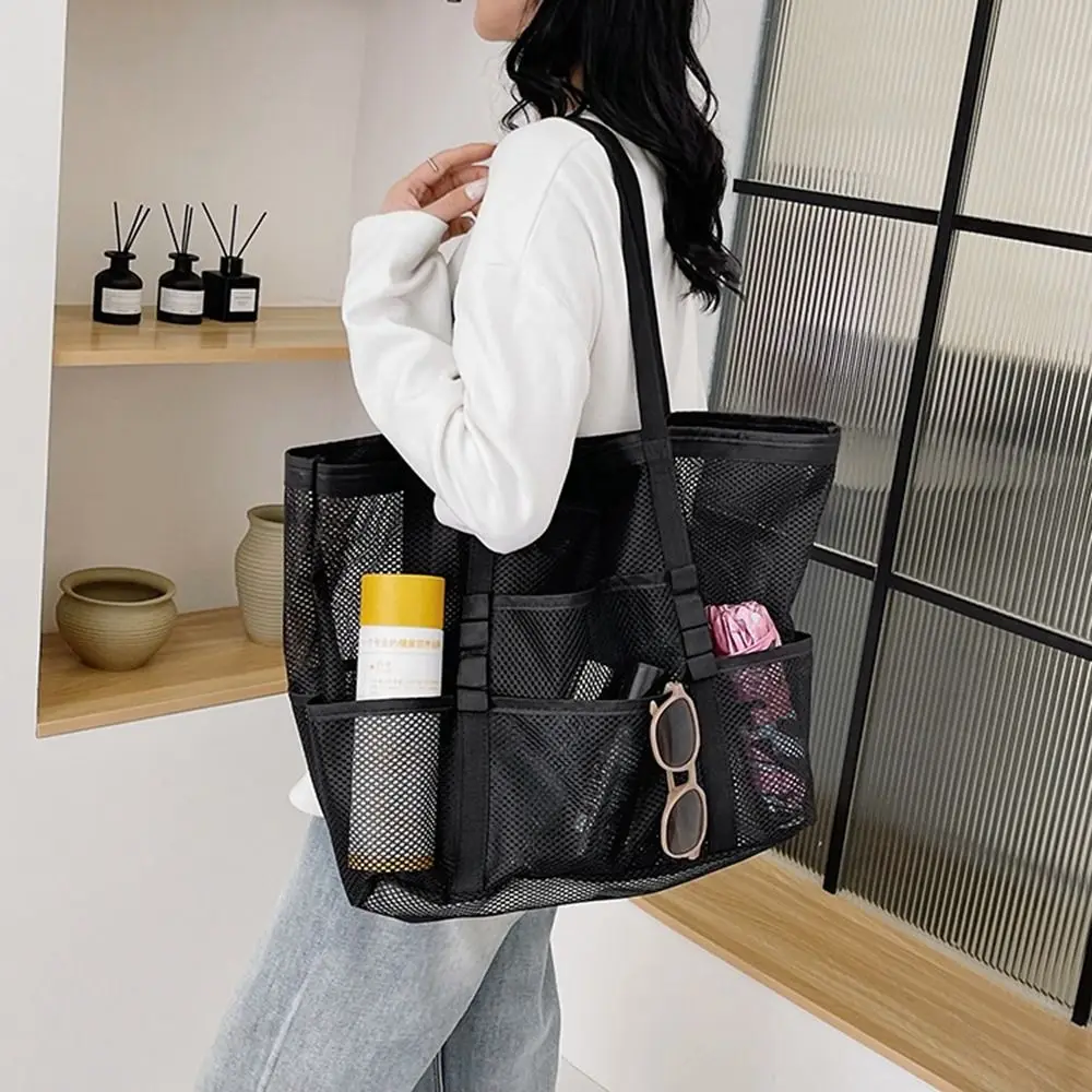 Nylon Shoulder Bag Mesh Beach Bag Hollow Out Toiletry Bag Toiletry Storage Bag Large Capacity Foldable Swimming Bag Swimming
Nylon Shoulder Bag Mesh Beach Bag Hollow Out Toiletry Bag Toiletry Storage Bag Large Capacity Foldable Swimming Bag Swimming