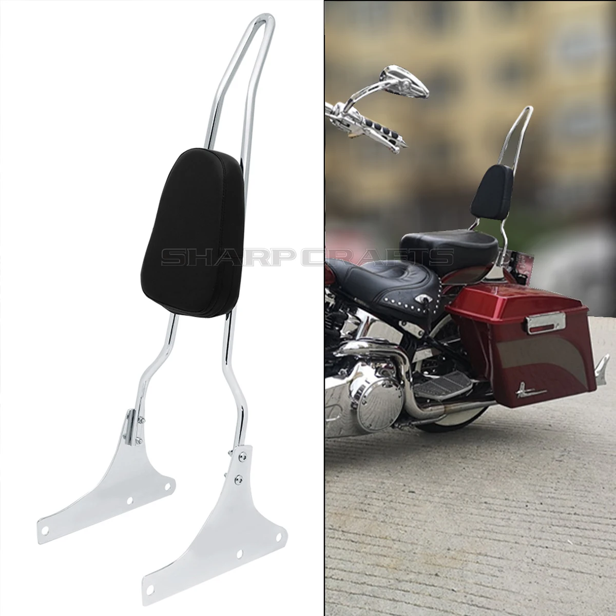 For Harley Softail Heritage Classic FLSTC FLSTS Springer Fat Boy FLSTF 86-2017 Motorcycle Spike Bow Passenger Backrest Sissy Bar
For Harley Softail Heritage Classic FLSTC FLSTS Springer Fat Boy FLSTF 86-2017 Motorcycle Spike Bow Passenger Backrest Sissy Bar