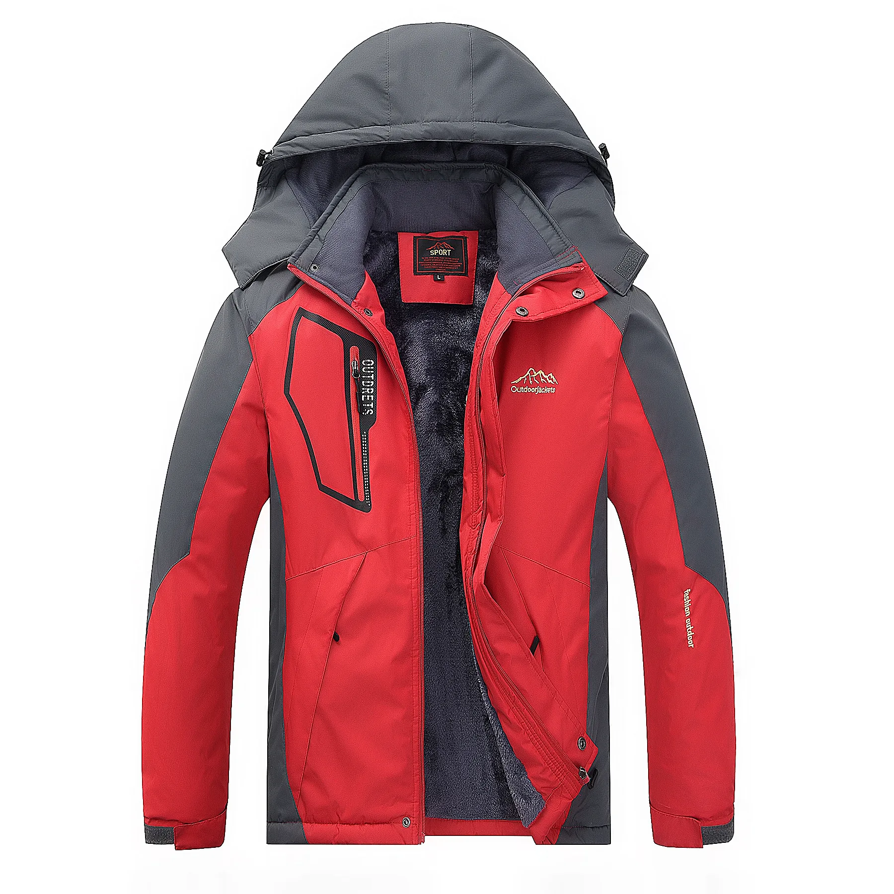 Уличная ветрозащитная куртка 2025 года для мужчин и женщин, зимнее утолщенное водонепроницаемое походное пальто на флисовой подкладке
Уличная ветрозащитная куртка 2025 года для мужчин и женщин, зимнее утолщенное водонепроницаемое походное пальто на флисовой подкладке