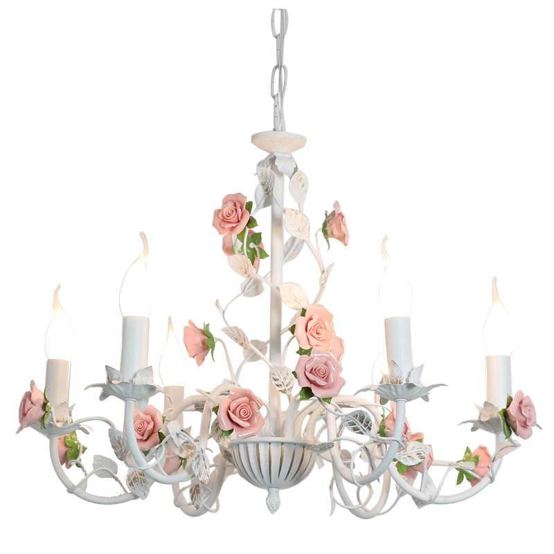 Nordic style rose wrought iron lamp pastoral grass crystal chandelier lighting decorative living room light bedroom chandeliers
Nordic style rose wrought iron lamp pastoral grass crystal chandelier lighting decorative living room light bedroom chandeliers