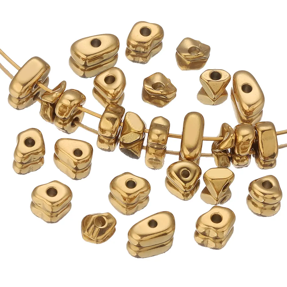 20PCS/lot Stainless Steel Irregular Gravel Shape Charm Spacer Beads Metal Bead for Bracelet Jewellery Making Materials Wholesale
20PCS/lot Stainless Steel Irregular Gravel Shape Charm Spacer Beads Metal Bead for Bracelet Jewellery Making Materials Wholesale