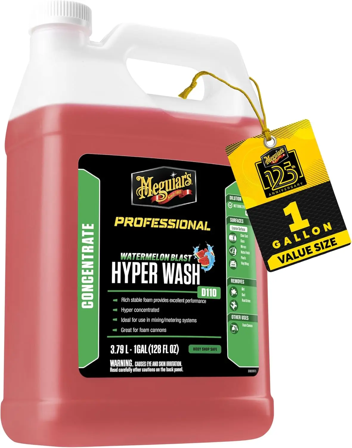 Hyper Wash Foaming Car Soap, Lifts Dirt & Leaves Shine, Preserves Wax, Highly Concentrated for Extended Use, 1 Gallon
Hyper Wash Foaming Car Soap, Lifts Dirt & Leaves Shine, Preserves Wax, Highly Concentrated for Extended Use, 1 Gallon