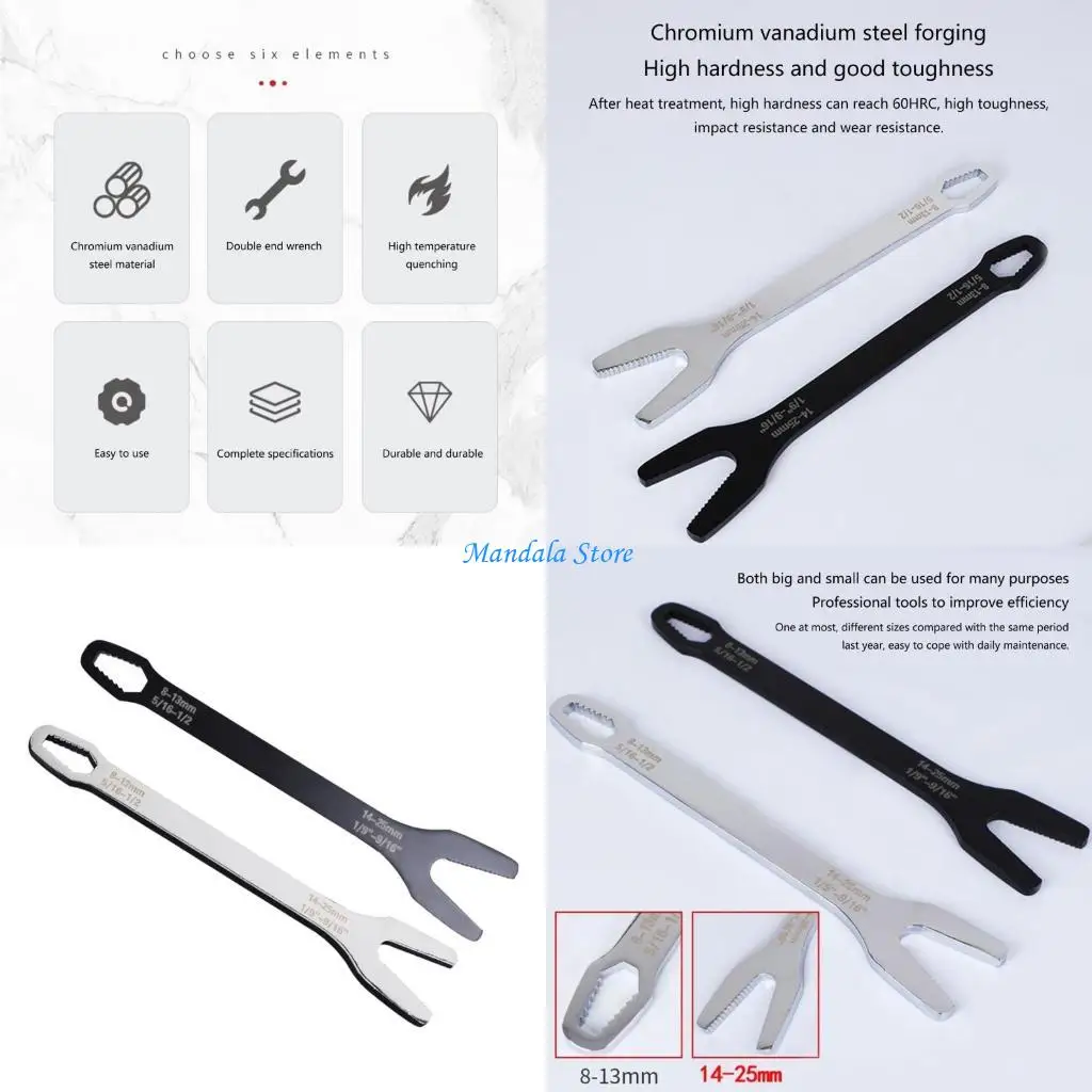 U2JC Super-Thin Open End Wrench Hard And Durable 8-25mm Stainless Steel Ratchet Wrenches Double Head Design Universal
U2JC Super-Thin Open End Wrench Hard And Durable 8-25mm Stainless Steel Ratchet Wrenches Double Head Design Universal