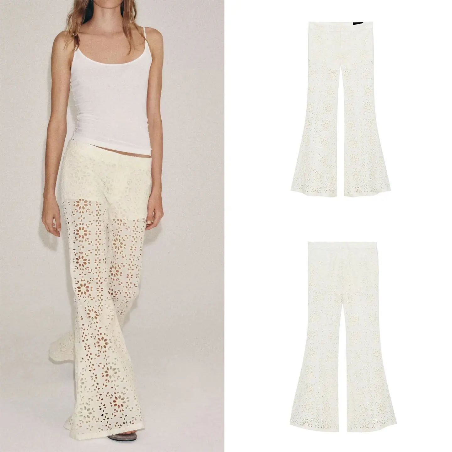 Women's Fashionable Embroidered Hollow out Bell Bottom Pants Summer 2026 Natural Waist Versatile Casual Trousers
Women's Fashionable Embroidered Hollow out Bell Bottom Pants Summer 2026 Natural Waist Versatile Casual Trousers