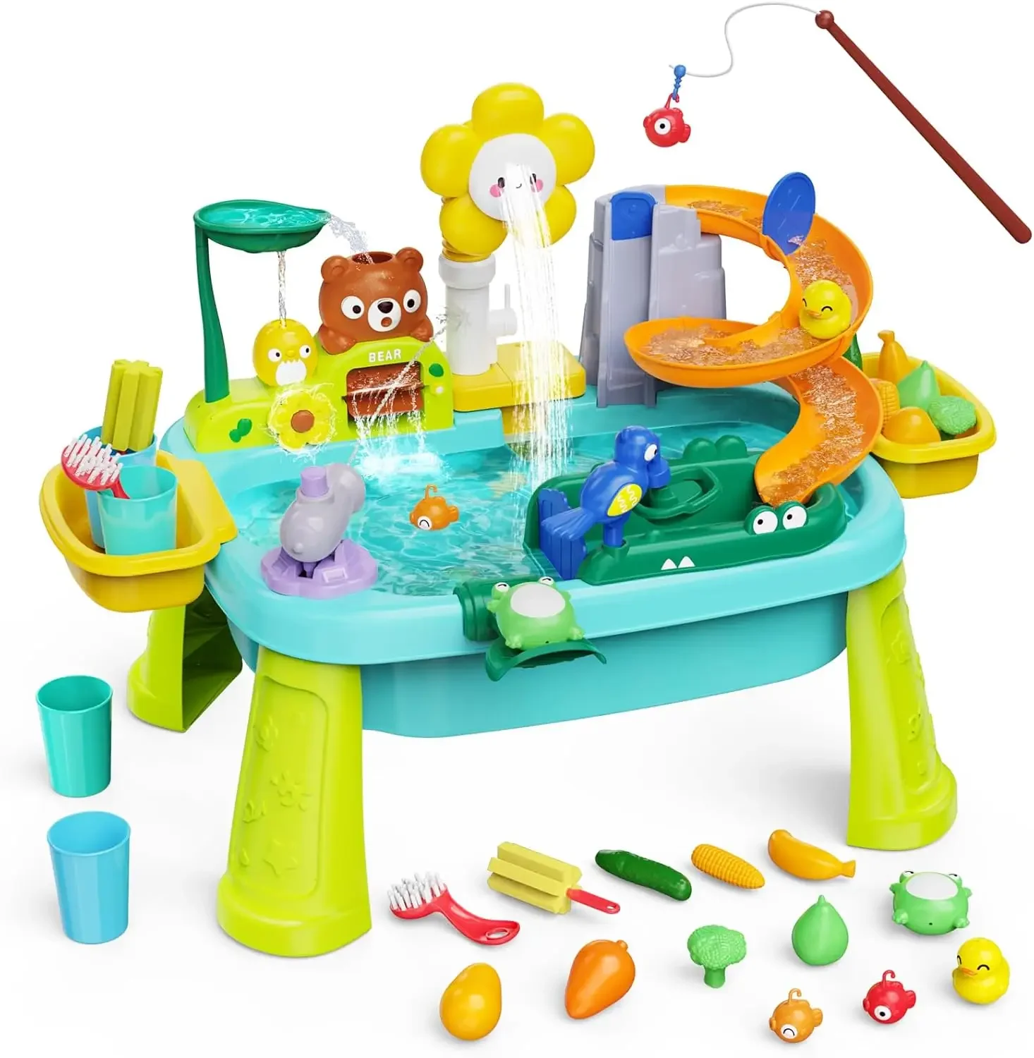 Water Table for Toddlers with Water Pump, Sand and Water Table for Kid Age 4-8,Fishing Game Summer Toys for Outdoor Backyard
Water Table for Toddlers with Water Pump, Sand and Water Table for Kid Age 4-8,Fishing Game Summer Toys for Outdoor Backyard