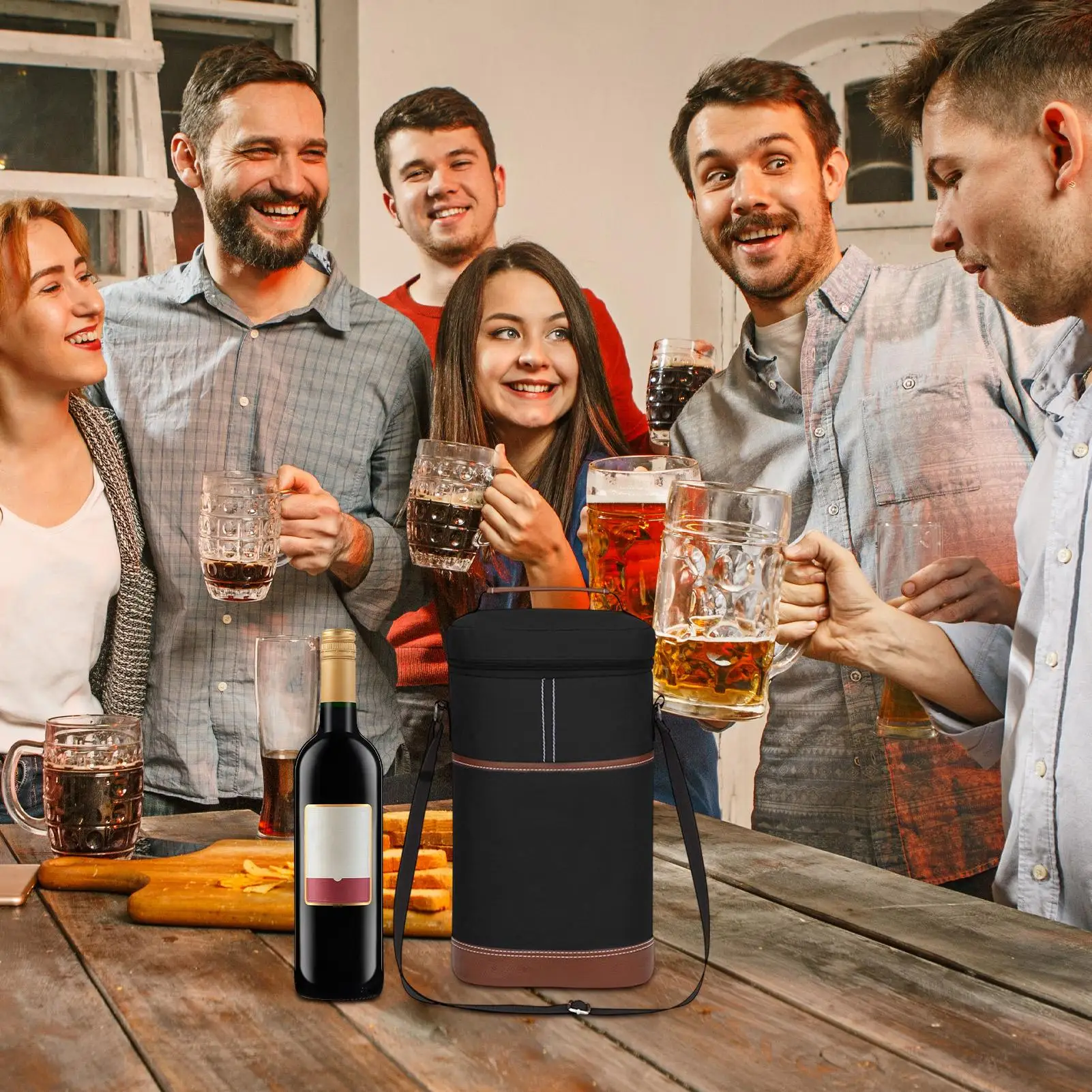 Сумка-холодильник для винных бутылок, герметичная, многоразовая, для пляжа, путешествий, работы, обедов, поездок
Сумка-холодильник для винных бутылок, герметичная, многоразовая, для пляжа, путешествий, работы, обедов, поездок