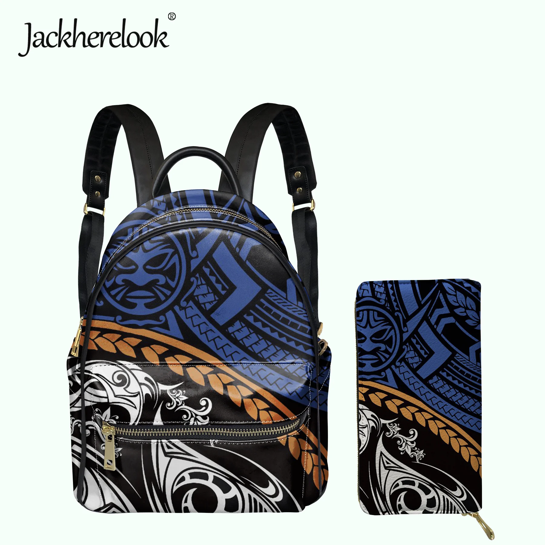 Jackherelook Girl Small Schoolbag Purse 2pcs/set Classic Tribal Striped Maori Brand Design Leather Book Backpacks For Ladies
Jackherelook Girl Small Schoolbag Purse 2pcs/set Classic Tribal Striped Maori Brand Design Leather Book Backpacks For Ladies