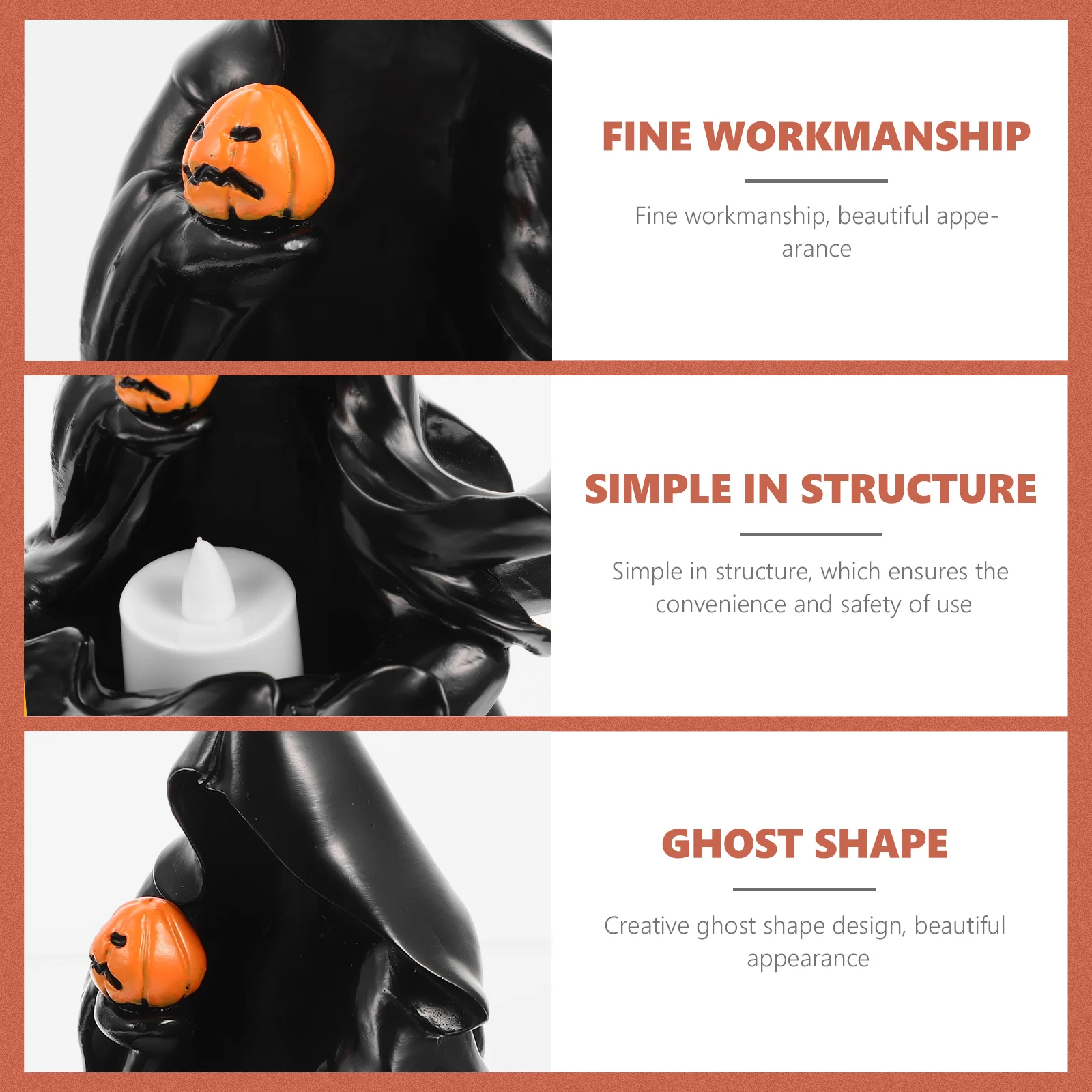 Creative Ghost Shape Pumpkin Holder Halloween Resin Decoration Tealight Lamp Desktop Party Ornament Festival Gift Supply 
Creative Ghost Shape Pumpkin Holder Halloween Resin Decoration Tealight Lamp Desktop Party Ornament Festival Gift Supply