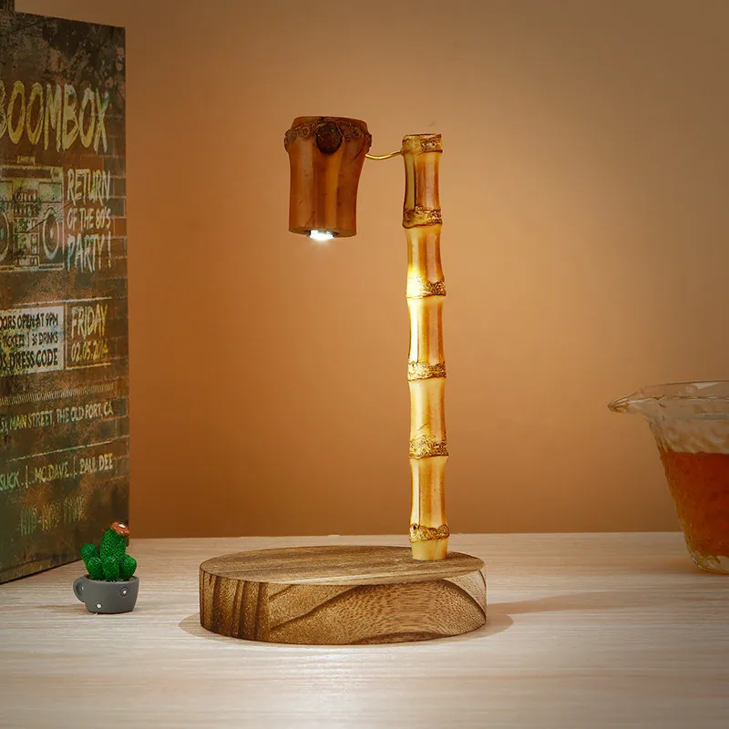 Wabi-sabi Natural Bamboo-jointed Table Lamp Rotary Switch for Bedroom Bedside Study Japanese Handmade Solid Wood Base Desk Light
Wabi-sabi Natural Bamboo-jointed Table Lamp Rotary Switch for Bedroom Bedside Study Japanese Handmade Solid Wood Base Desk Light