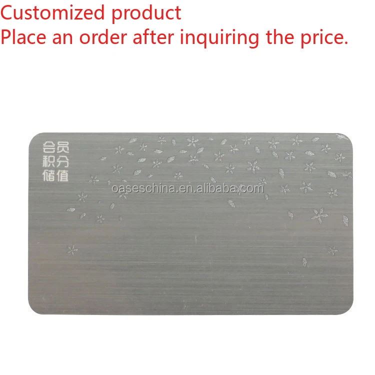 Customized query 2025 New Arrival Elegant Laser Engraved Silver Brushed Finish and Customized Logo Design Metal Business Card fo
Customized query 2025 New Arrival Elegant Laser Engraved Silver Brushed Finish and Customized Logo Design Metal Business Card fo