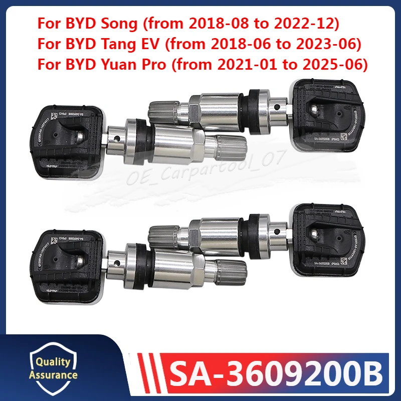 SA-3609200B Датчик контроля давления в шинах, 4 шт. для 2021 2022 2023 BYD Song Pro DM-i Tang EV Yuan Pro TPMS 433 МГц SA3609200B
SA-3609200B Датчик контроля давления в шинах, 4 шт. для 2021 2022 2023 BYD Song Pro DM-i Tang EV Yuan Pro TPMS 433 МГц SA3609200B
