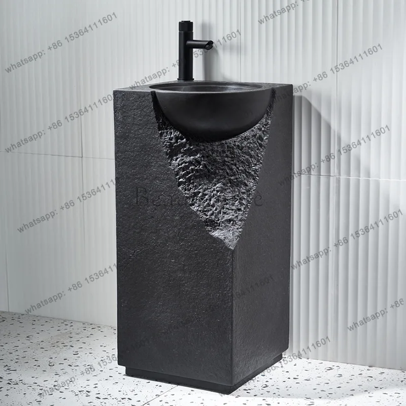 Creative artificial stone column basin household simple modern integrated outdoor balcony column type wash basin
Creative artificial stone column basin household simple modern integrated outdoor balcony column type wash basin