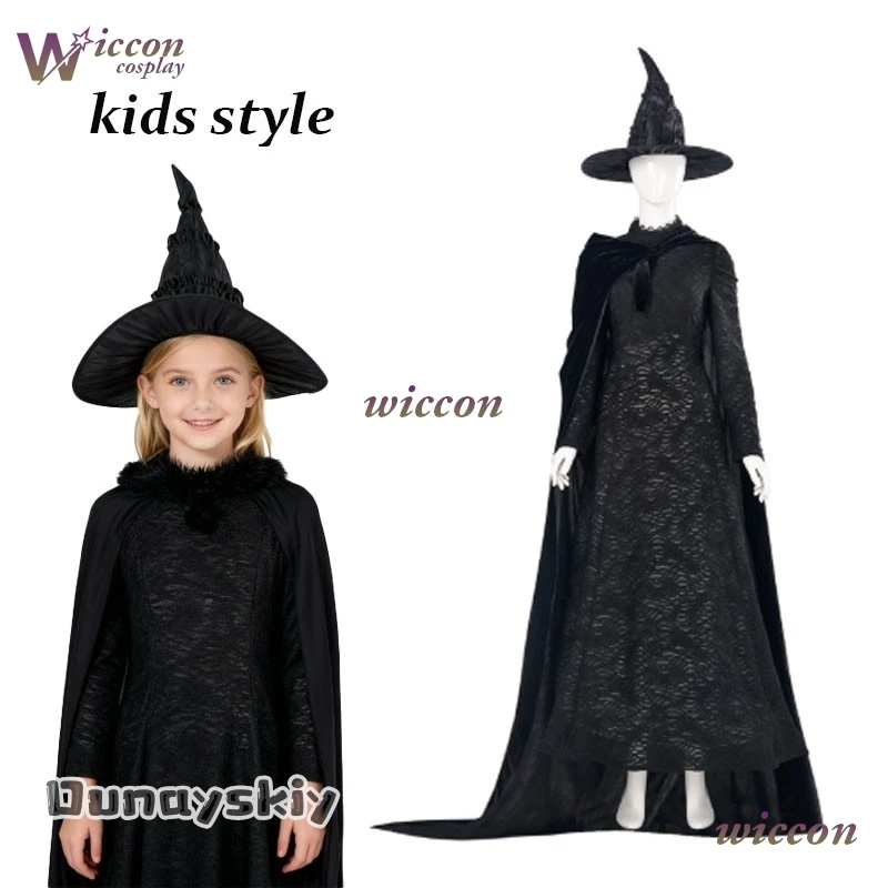 Movie Wicked Elphaba Cosplay Costume Black Cloak Dresses Hat Uniform Women Girls Kids Halloween RolePlay Outfits{SUGOI COS}
Movie Wicked Elphaba Cosplay Costume Black Cloak Dresses Hat Uniform Women Girls Kids Halloween RolePlay Outfits{SUGOI COS}