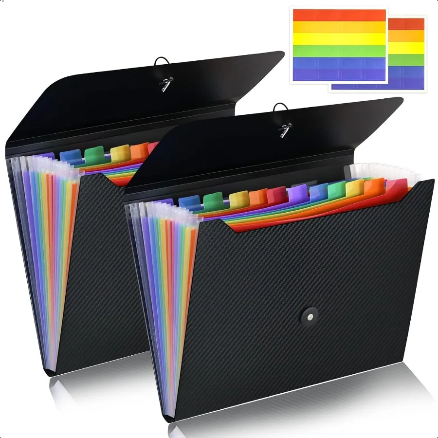 2Pcs Accordian File Organizer Expanding File Folder 13 Pockets File Holder Organizer A4 Letter Size Paper Document Receipt Orga
2Pcs Accordian File Organizer Expanding File Folder 13 Pockets File Holder Organizer A4 Letter Size Paper Document Receipt Orga