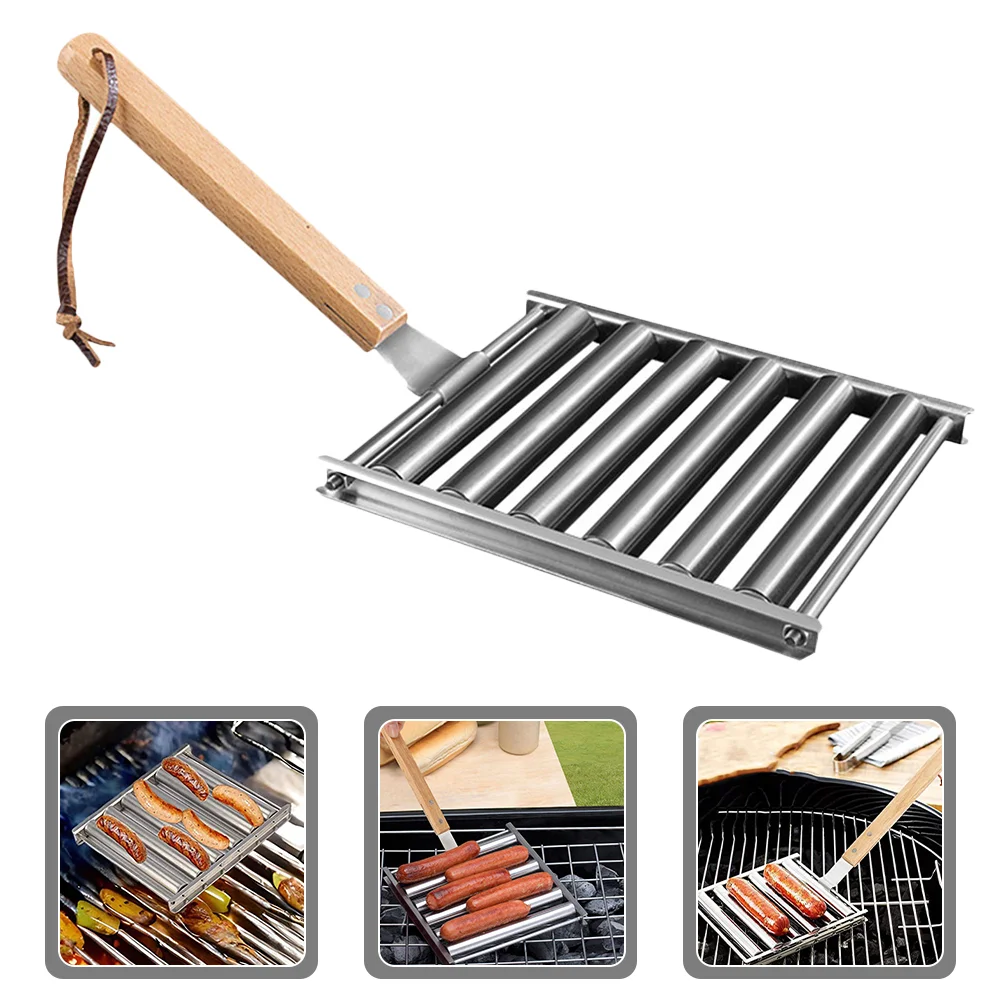 Sausage Roller Grill Camping Bbq Rack Hot Dogs Stainless Steel Barbecue Portable
Sausage Roller Grill Camping Bbq Rack Hot Dogs Stainless Steel Barbecue Portable