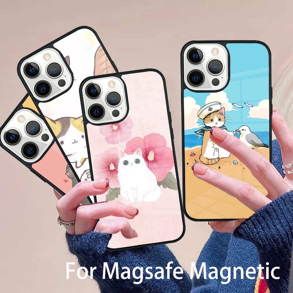 Cute Cat Phone Case Magesafe Magnetic Wireless Charge Cover For IPhone 16 11 12 13 14 15 Pro Max Plus Mini
Cute Cat Phone Case Magesafe Magnetic Wireless Charge Cover For IPhone 16 11 12 13 14 15 Pro Max Plus Mini
