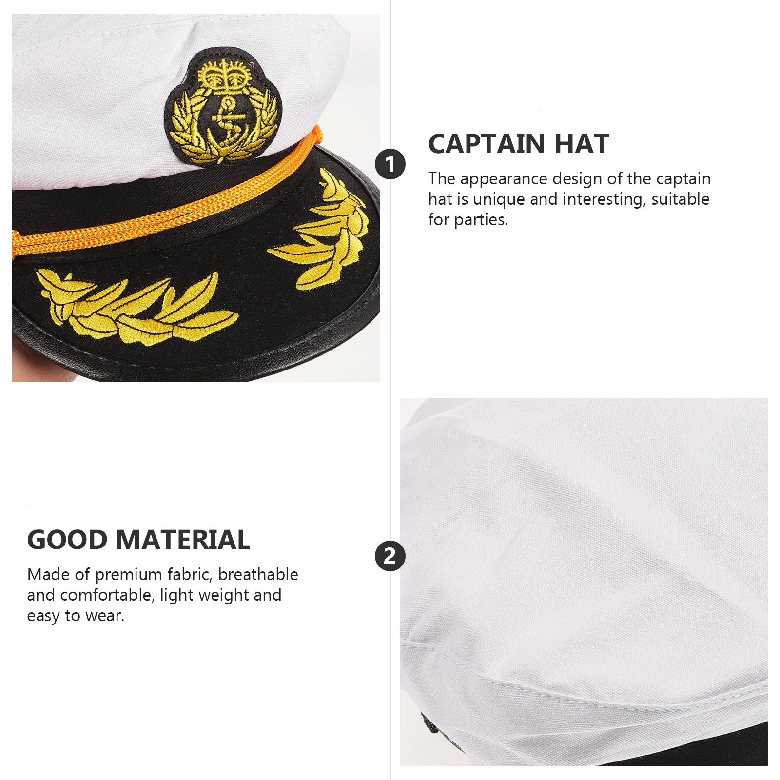 Captain Uniform Sailor Hat Costume Party Outfit Men Women Fancy Dress Navy Cosplay Accessories Halloween Masquerade Role Play
Captain Uniform Sailor Hat Costume Party Outfit Men Women Fancy Dress Navy Cosplay Accessories Halloween Masquerade Role Play